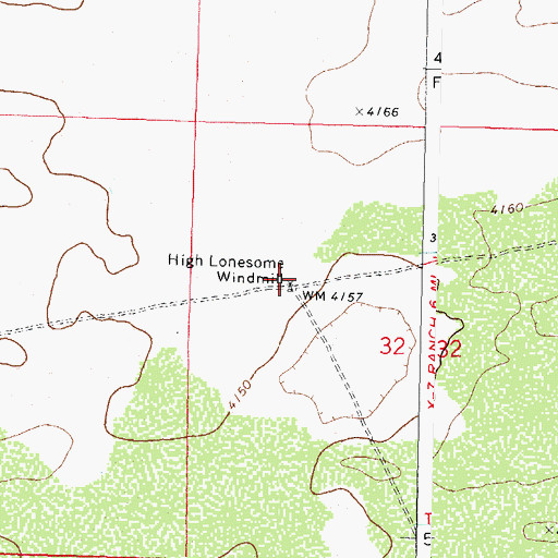 Topographic Map of High Lonesome Windmill, NM