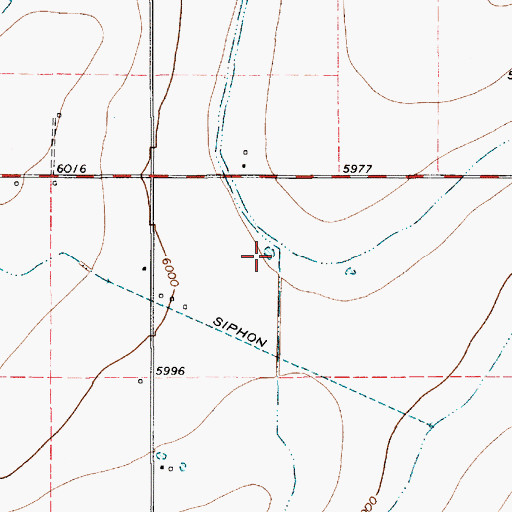 Topographic Map of Highline Canal, NM