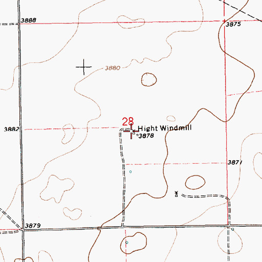 Topographic Map of Hight Windmill, NM