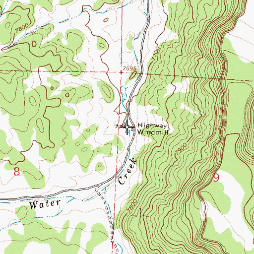 Topographic Map of Highway Windmill, NM