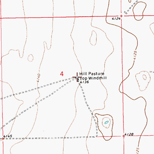 Topographic Map of Hill Pasture Top Windmill, NM