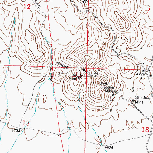 Topographic Map of Hill Top Mine, NM