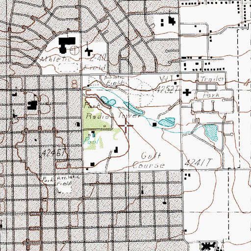 Topographic Map of Hillcrest Park, NM