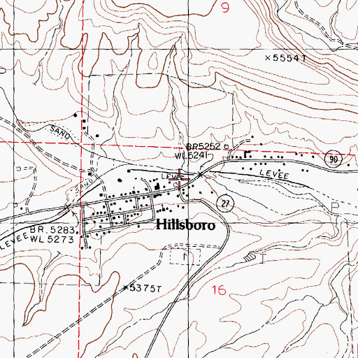 Topographic Map of Hillsboro, NM