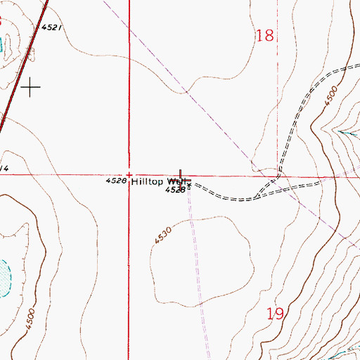 Topographic Map of Hilltop Well, NM
