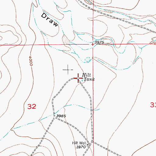 Topographic Map of Hilt Tank, NM