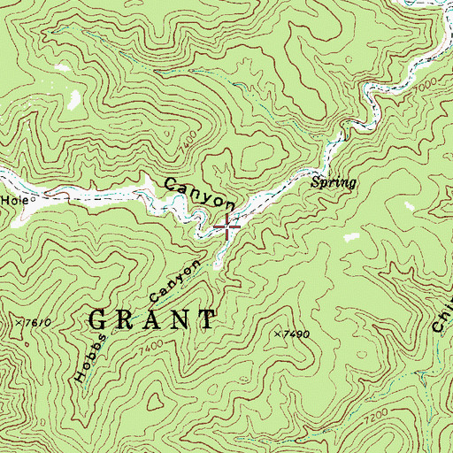 Topographic Map of Hobbs Canyon, NM