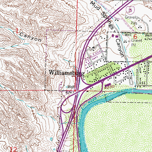 Topographic Map of Hobbs Canyon, NM