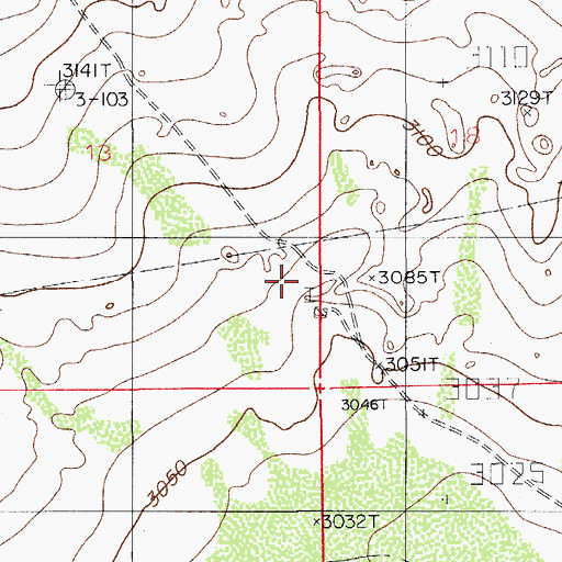 Topographic Map of Hobbs Well, NM