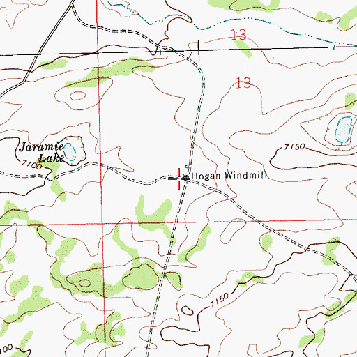 Topographic Map of Hogan Windmill, NM