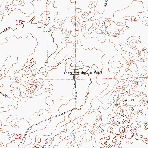 Topographic Map of Holcolm Well, NM