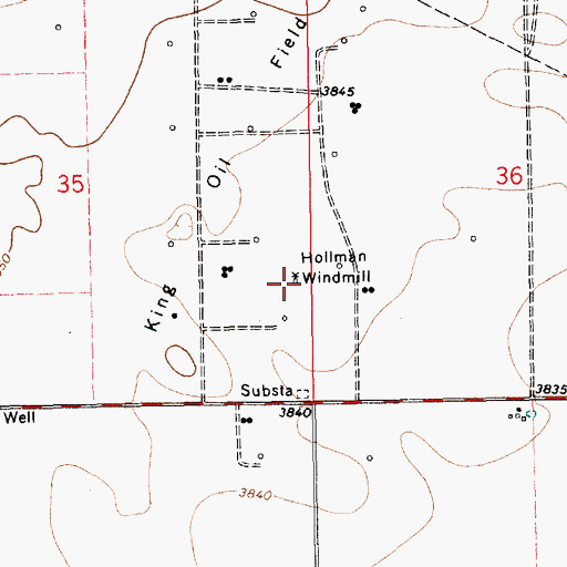 Topographic Map of Hollman Windmill, NM