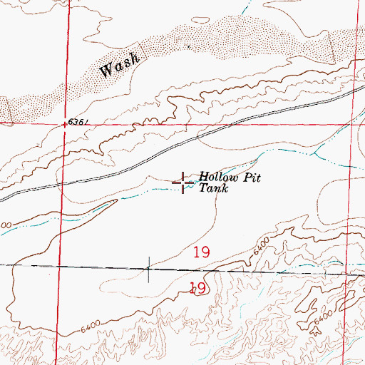 Topographic Map of Hollow Pit Tank, NM