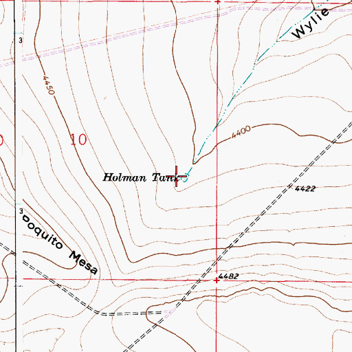 Topographic Map of Holman Tank, NM