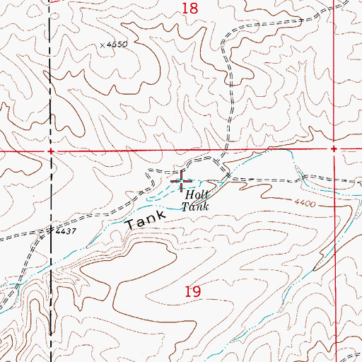 Topographic Map of Holt Tank, NM