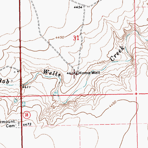 Topographic Map of Home Well, NM