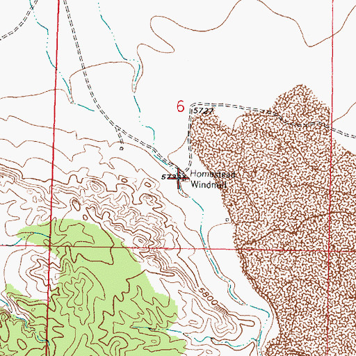 Topographic Map of Homestead Windmill, NM