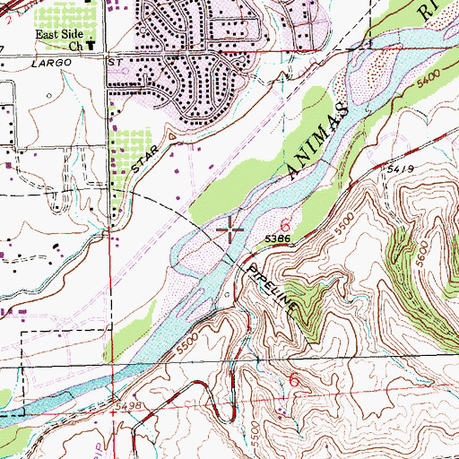 Topographic Map of Hood Arroyo, NM