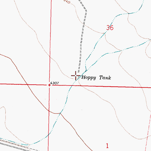 Topographic Map of Hoppy Tank, NM