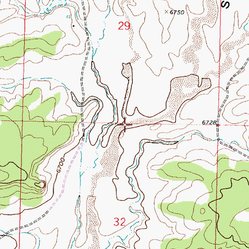 Topographic Map of Horn Arroyo, NM