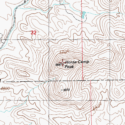 Topographic Map of Horse Camp Peak, NM