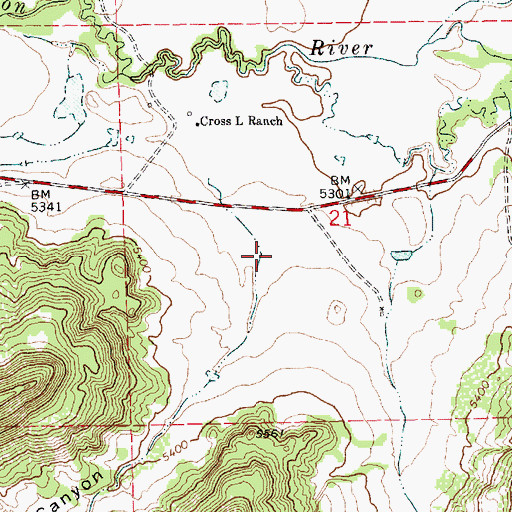 Topographic Map of Horse Canyon, NM
