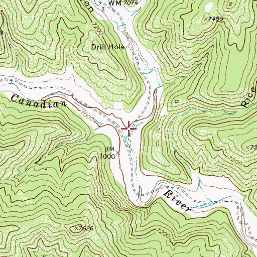Topographic Map of Horse Canyon, NM