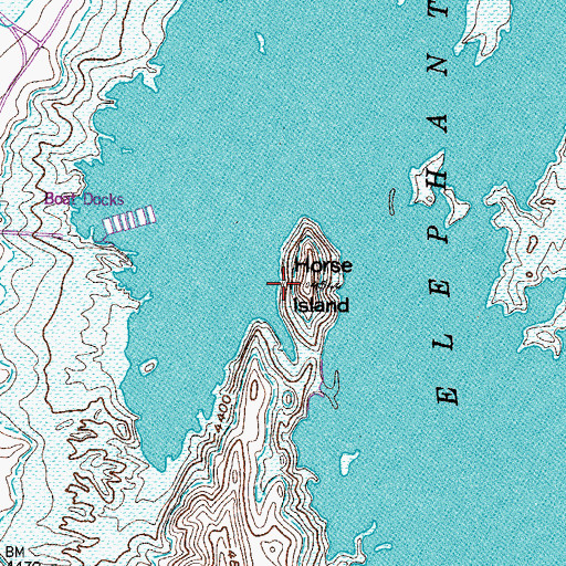 Topographic Map of Horse Island, NM