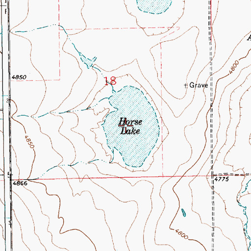 Topographic Map of Horse Lake, NM