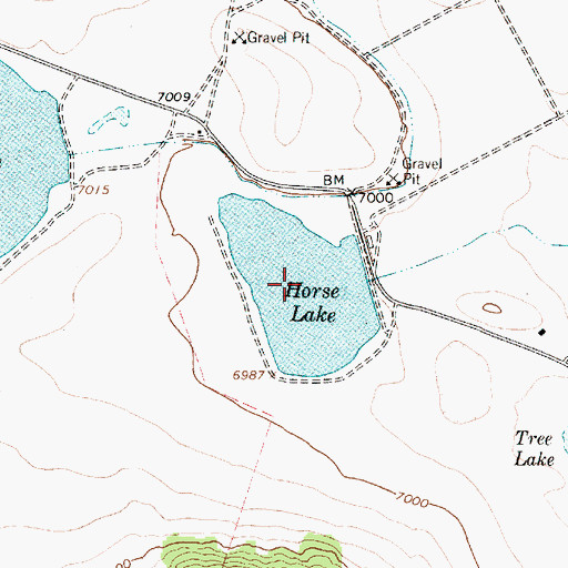 Topographic Map of Horse Lake, NM