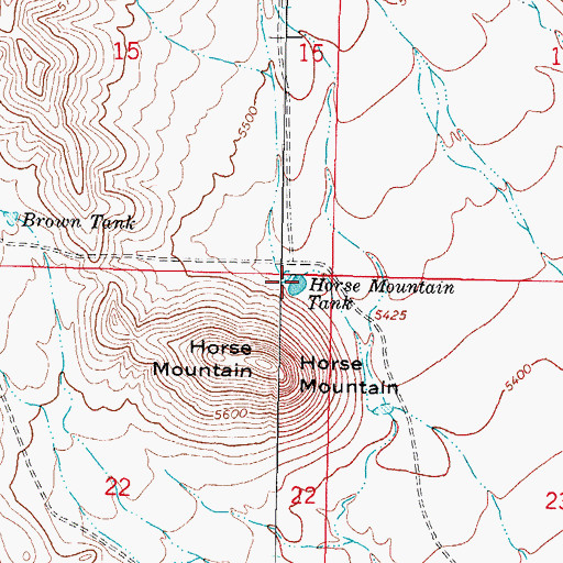 Topographic Map of Horse Mountain Tank, NM