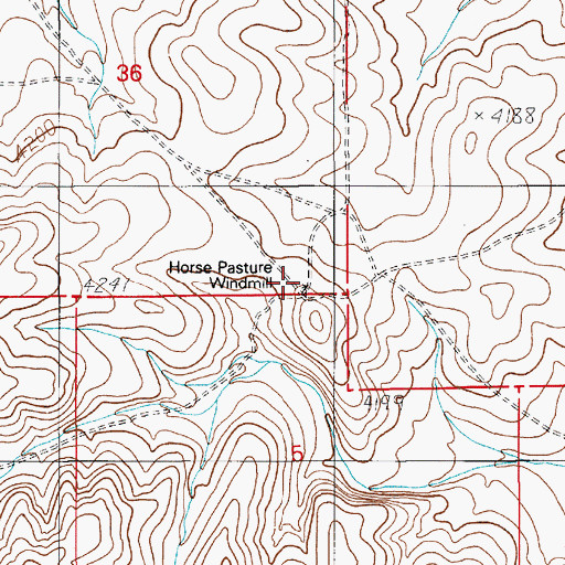Topographic Map of Horse Pasture Windmill, NM