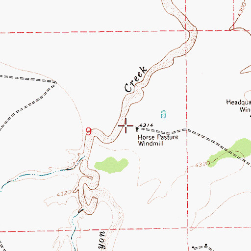 Topographic Map of Horse Pasture Windmill, NM