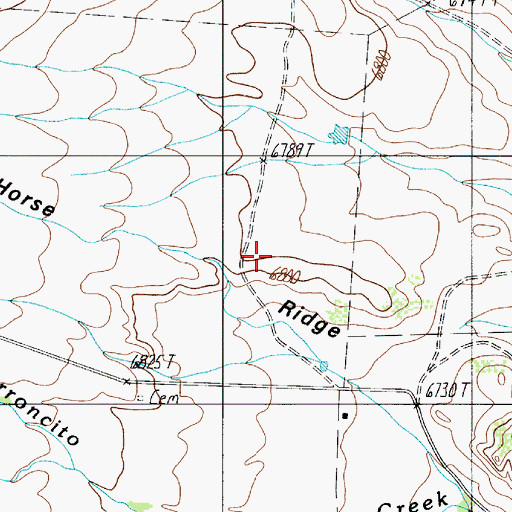Topographic Map of Horse Ridge, NM