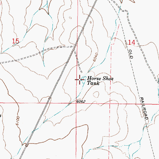 Topographic Map of Horse Shoe Tank, NM