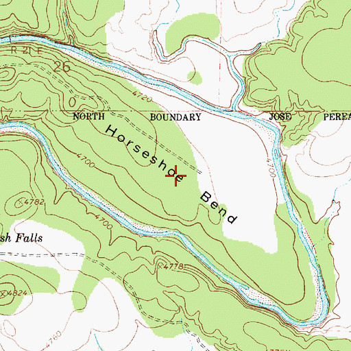 Topographic Map of Horseshoe Bend, NM