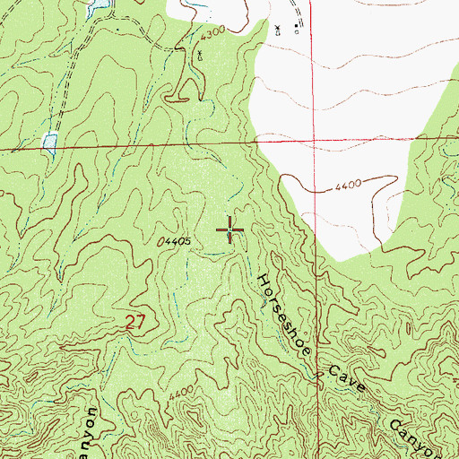 Topographic Map of Horseshoe Cave Canyon, NM
