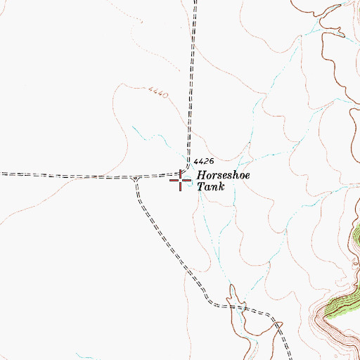 Topographic Map of Horseshoe Tank, NM