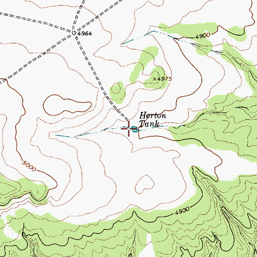 Topographic Map of Horton Tank, NM