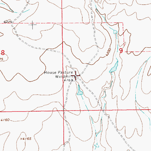 Topographic Map of House Pasture Windmill, NM