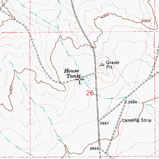 Topographic Map of House Tank, NM