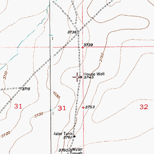 Topographic Map of House Well, NM