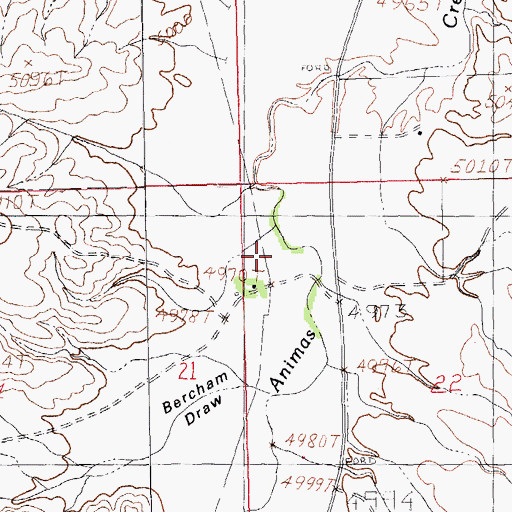 Topographic Map of Howe Ranch, NM