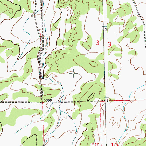 Topographic Map of Hubbell Draw, NM