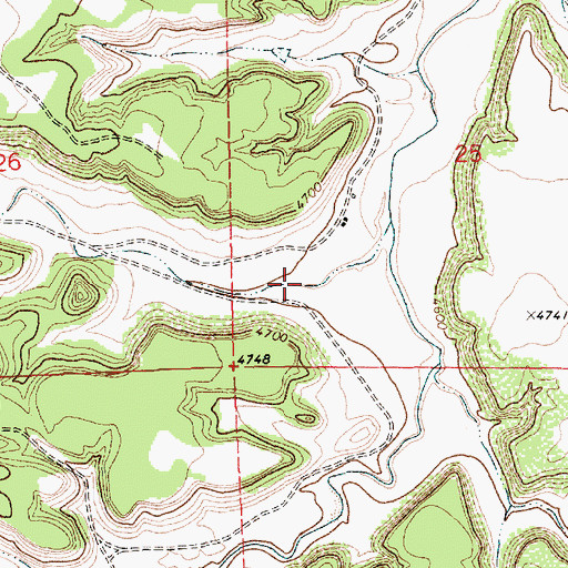 Topographic Map of Huff Canyon, NM