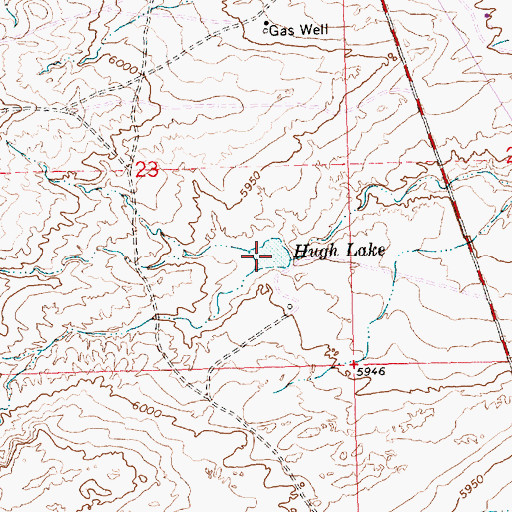 Topographic Map of Hugh Lake, NM