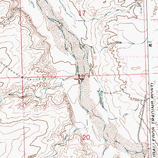 Topographic Map of Hugh Wash, NM