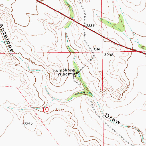Topographic Map of Humphreys Windmill, NM