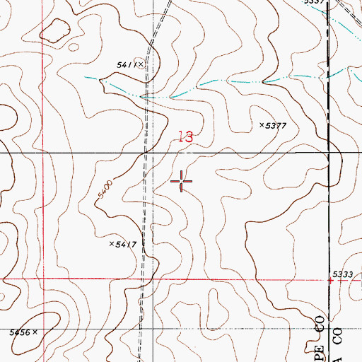 Topographic Map of Hunt Ranch, NM