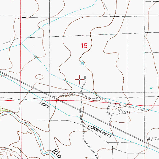 Topographic Map of Hunter Ranch, NM